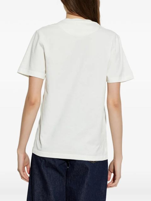 Alexander McQueen floral-embroidered logo T-shirt - White
