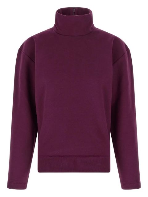 Saint Laurent mandarin collar padded sweatshirt - Purple - zdjęcie produktu nr 1