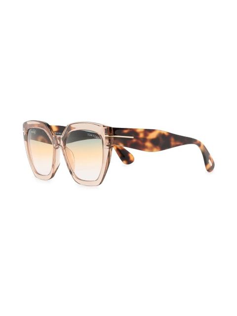 TOM FORD Eyewear Phoebe oversize tortoiseshell-arm sunglasses - Brown - zdjęcie produktu nr 2