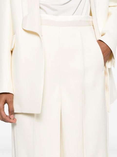 FENDI panelled wide-leg trousers - White