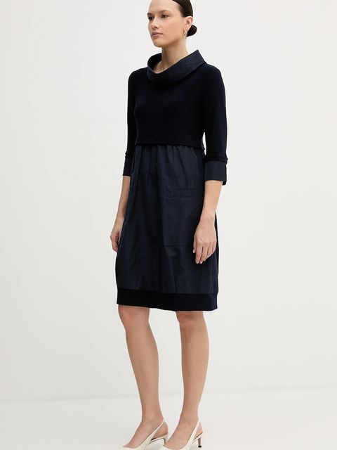 Joseph Ribkoff sukienka kolor granatowy mini rozkloszowana 173444 - zdjęcie produktu nr 2