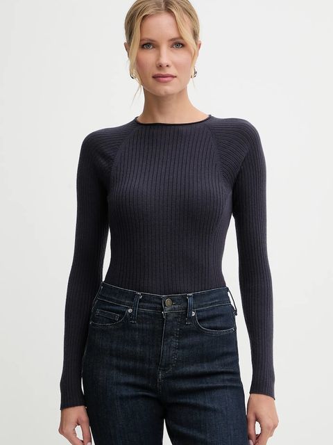 MAX&Co. sweter wełniany damski kolor granatowy lekki 2526366134200 - zdjęcie produktu nr 1