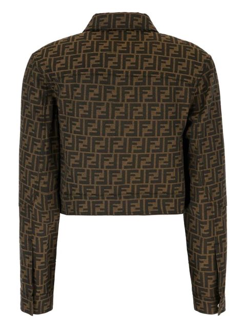 FENDI FF-motif cropped jacket - Brown - zdjęcie produktu nr 2