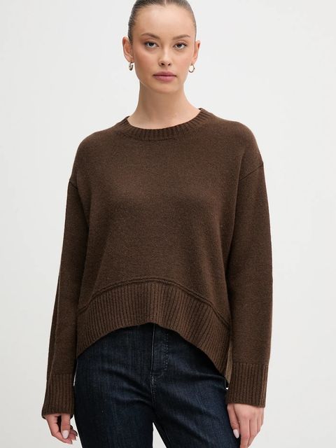 United Colors of Benetton sweter z dodatkiem wełny damski kolor brązowy 1244D10BC - zdjęcie produktu nr 1