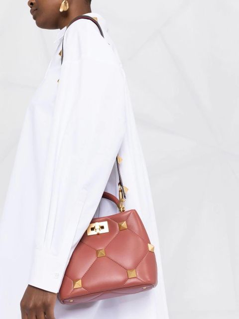 Valentino Garavani small Roman Stud leather bag - Brown - zdjęcie produktu nr 2