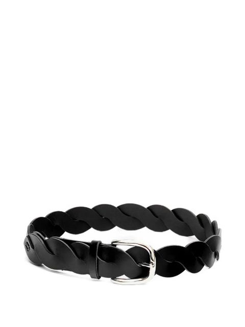 ISABEL MARANT Zigza braided-leather belt - Black - zdjęcie produktu nr 1