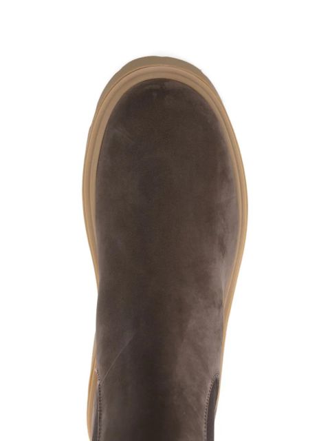 Moncler elastic-panels chelsea boots - Brown