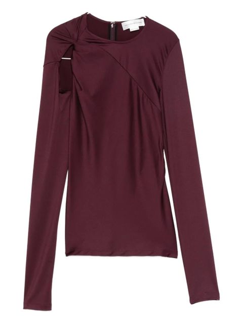 Victoria Beckham twist-detail cut-out top - Red