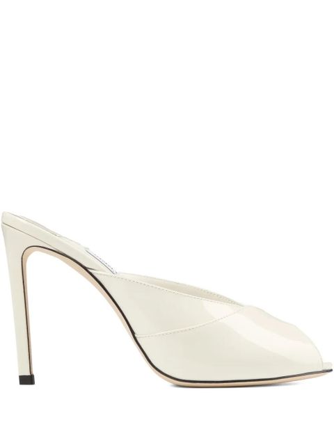 Jimmy Choo 100mm Brigitte peep-toe mules - Neutrals - zdjęcie produktu nr 1