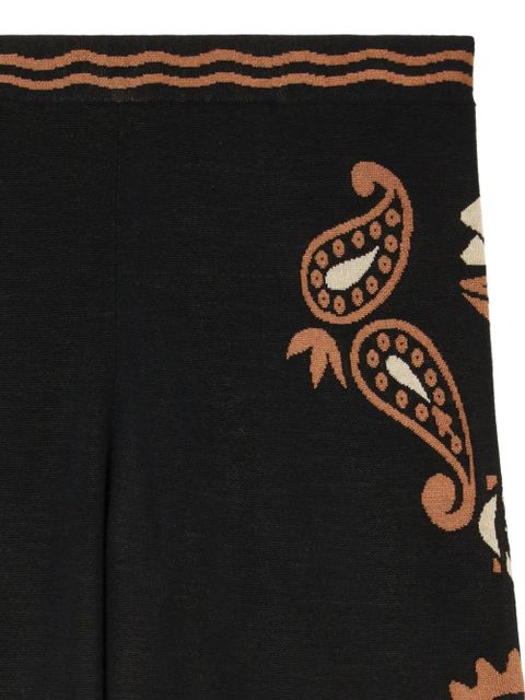Alanui Glimpse Of Eden palm-tree paisley trousers - Brown