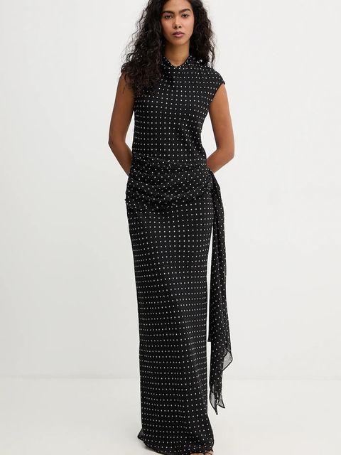 Rotate sukienka kolor czarny maxi dopasowana 115237000 - zdjęcie produktu nr 1