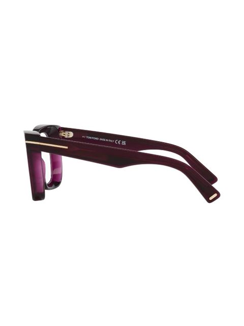 TOM FORD Eyewear Blue Block square-frame glasses - Purple