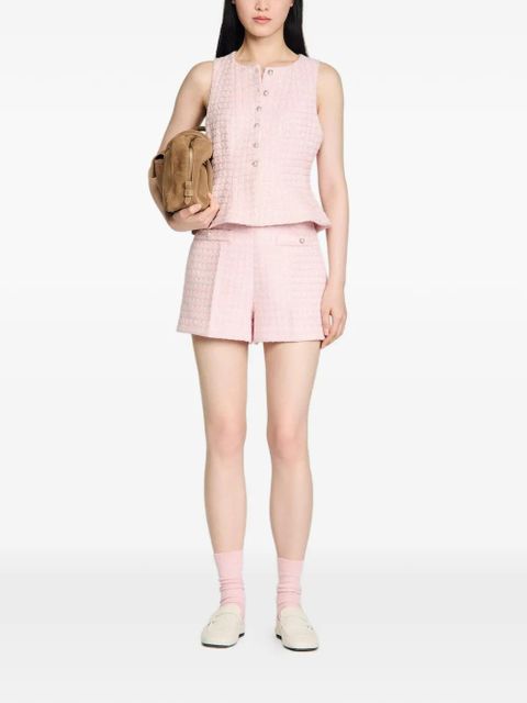 SANDRO tweed sequin shorts - Pink - zdjęcie produktu nr 2