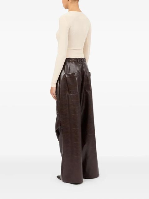 MM6 Maison Margiela draped trousers - Brown - zdjęcie produktu nr 2