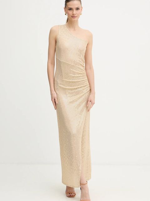 Morgan sukienka RSHOK kolor beżowy maxi rozkloszowana RSHOK - zdjęcie produktu nr 1