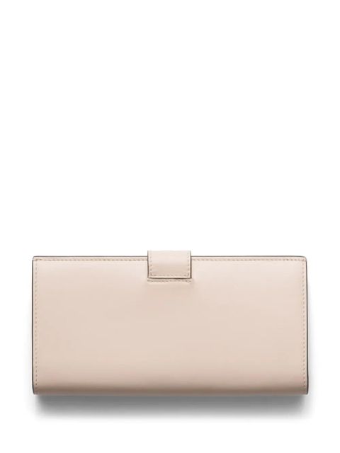 Prada triangle-logo leather wallet - Neutrals