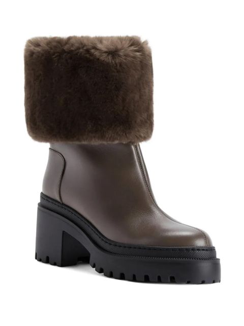 Giuseppe Zanotti MAIRI fur-cuff boots - Brown