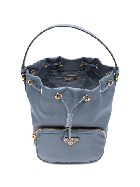 Prada drawstring zip bucket bag - Blue