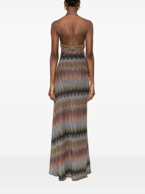 Missoni halter patterned maxi dress - Brown