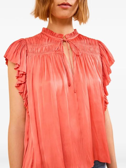 Ulla Johnson Agosta flutter sleeve top - Pink