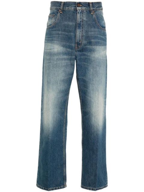 Victoria Beckham logo-patch straight jeans - Blue - zdjęcie produktu nr 1
