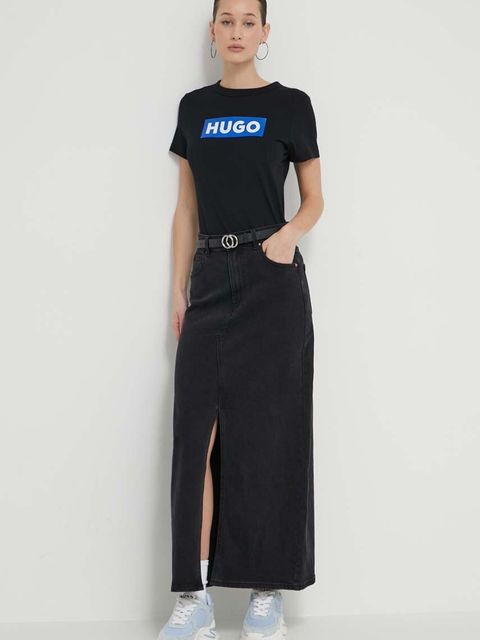 Hugo Blue t-shirt bawełniany Classic Tee_B - zdjęcie produktu nr 2