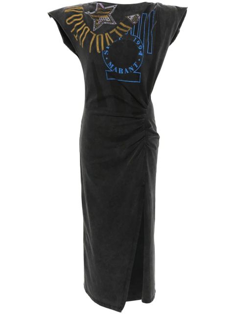 MARANT ÉTOILE Nadela gathered-detail dress - Grey - zdjęcie produktu nr 1