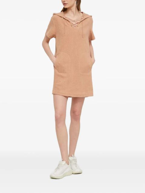 UGG hooded lace-up mini dress - Neutrals - zdjęcie produktu nr 2