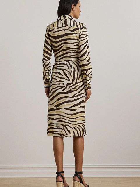 Lauren Ralph Lauren sukienka kolor brązowy mini prosta 200970833