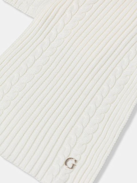 Guess szalik damski kolor beżowy gładki AW5383 POL03