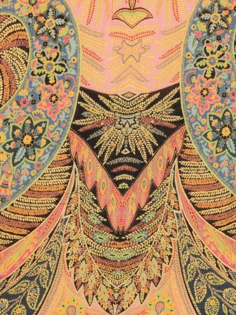 ETRO paisley-print frayed scarf - Pink