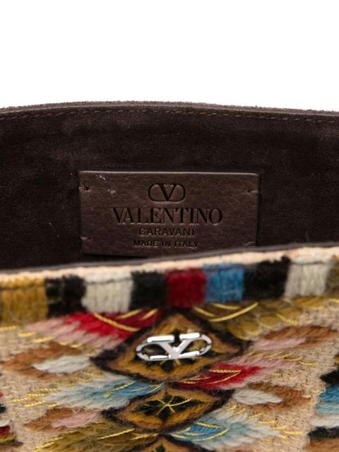 Valentino Garavani fringed crossbody bag - Brown