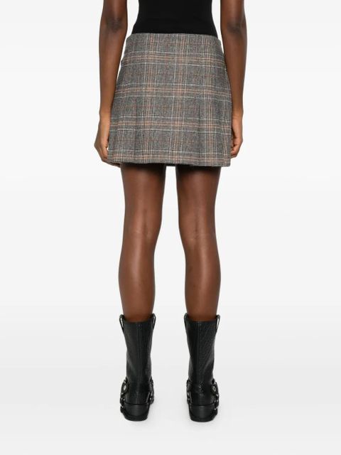 PINKO pleated check skirt - Grey