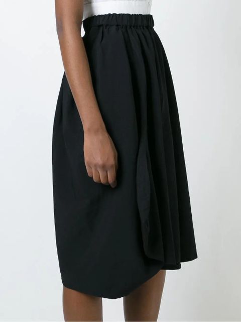 Comme Des Garçons asymmetric ruffled skirt - Black