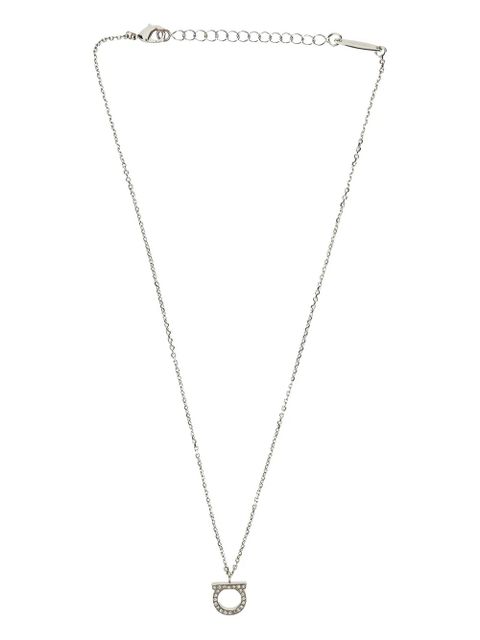 Ferragamo Gancio crystal-embellished necklace - Metallic - zdjęcie produktu nr 1