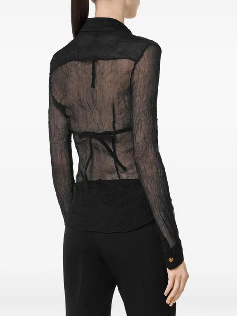 Versace silk crêpe shirt - Black