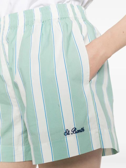 MC2 Saint Barth striped-pattern shorts - Green