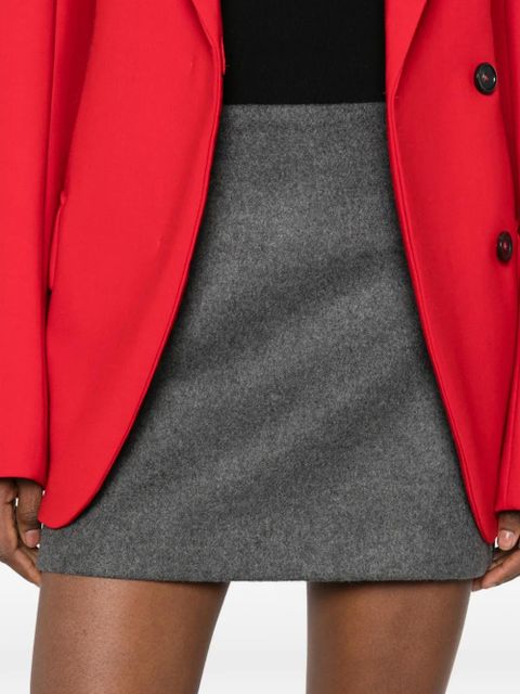 Sportmax logo-detail mini skirt - Grey