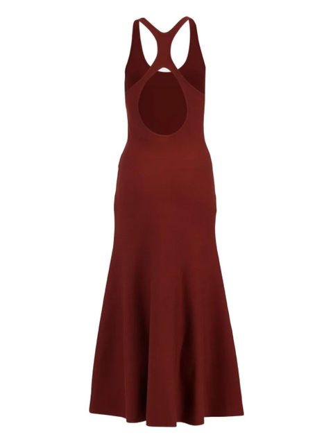 Gabriela Hearst racer-back silk midi dress - Red