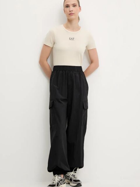 EA7 Emporio Armani t-shirt damski kolor beżowy AF12115.7W000072