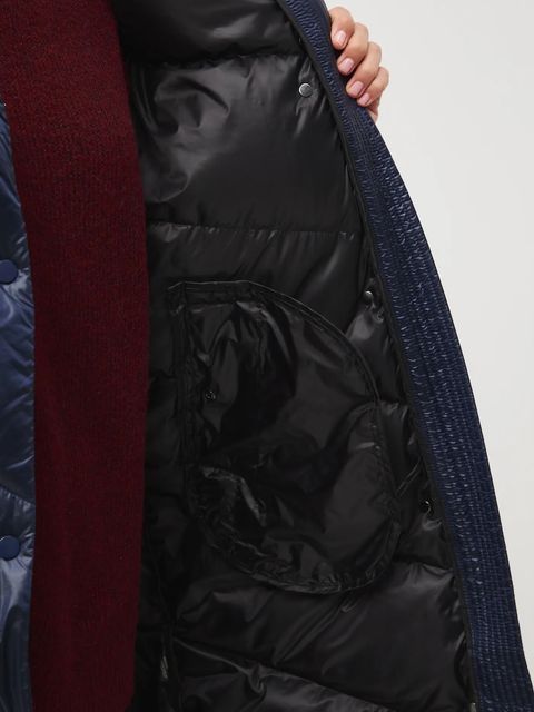 Medicine płaszcz puchowy kolor turkusowy