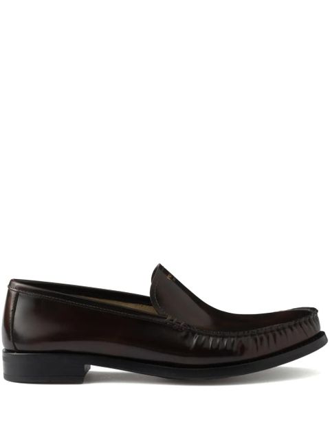 Prada brushed leather loafers - Brown - zdjęcie produktu nr 1