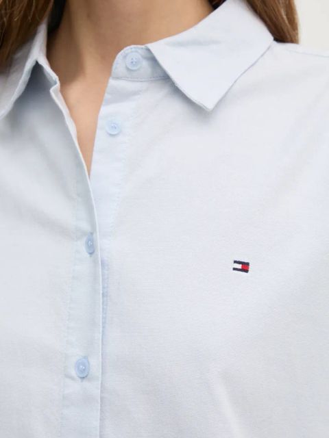 Tommy Hilfiger koszula damska kolor niebieski regular z kołnierzykiem klasycznym WW0WW44230