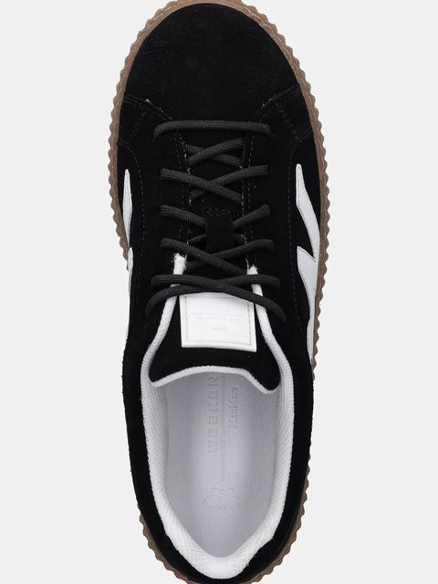 Weekend Max Mara sneakersy skórzane Wkaagile damskie kolor czarny 2615761014600