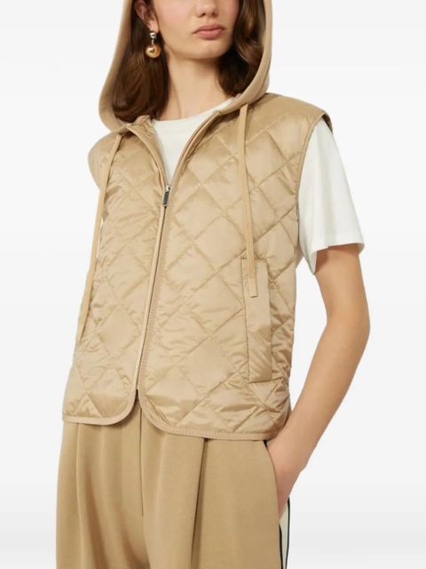 Weekend Max Mara quilted hooded gilet - Neutrals