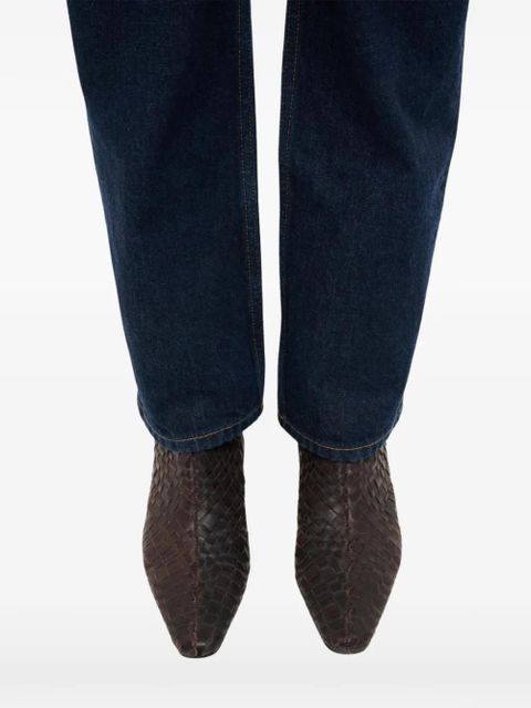 STAUD Wally woven ankle boots - Brown