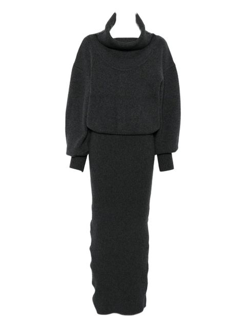 Jacquemus wool-blend turtleneck dress - Grey