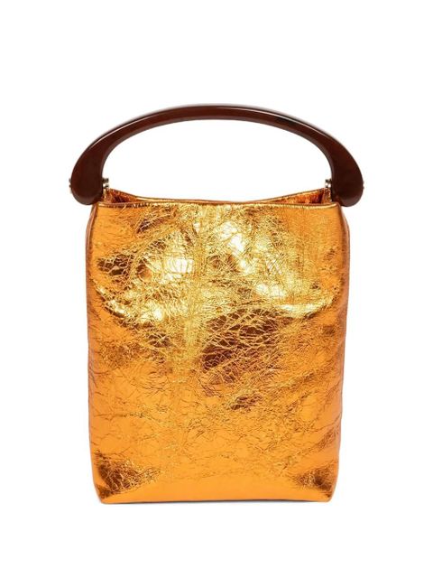 DRIES VAN NOTEN micro leather tote bag - Orange - zdjęcie produktu nr 1