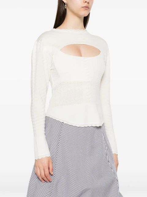 Vivienne Westwood cut-out knitted top - Neutrals