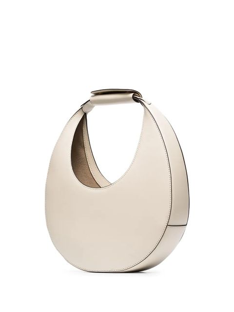 STAUD Moon leather tote bag - Neutrals